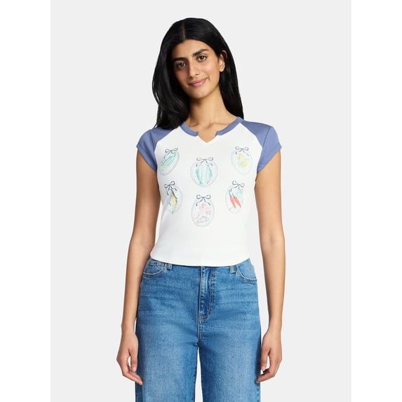 Sardine Women's Graphic Tee with Short Sleeves, Sizes XXS-XXL