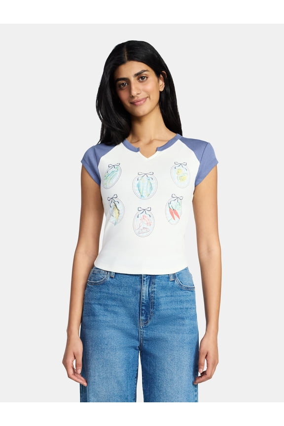 Sardine Women's Graphic Tee with Short Sleeves, Sizes XXS-XXL