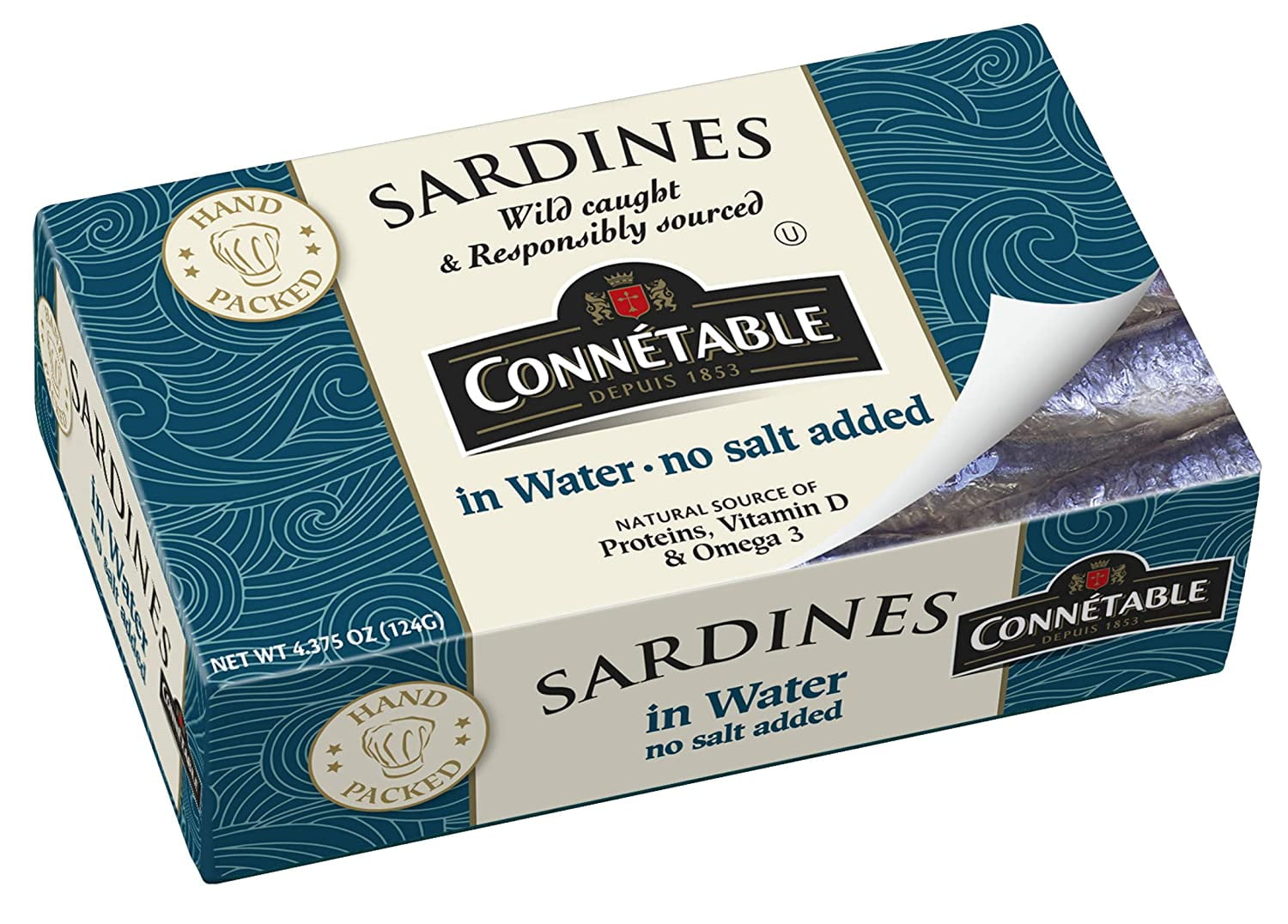 Sardines Sardines in Water No salt added 4.375 Ounce
