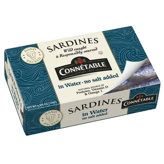 Sardines Sardines in Water No salt added 4.375 Ounce