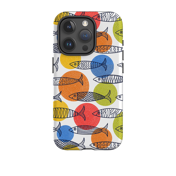 Sardines In Colour Cute Fish Phone Case for iPhone 16 15 14 13 12 11 Pro Max