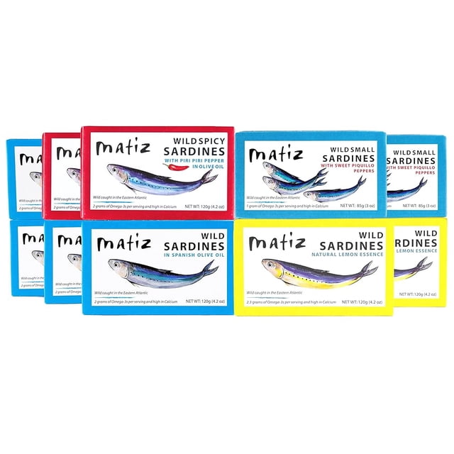Sardines Pack, Wild Caught Spanish Waters 10 Tins In Olive Oil