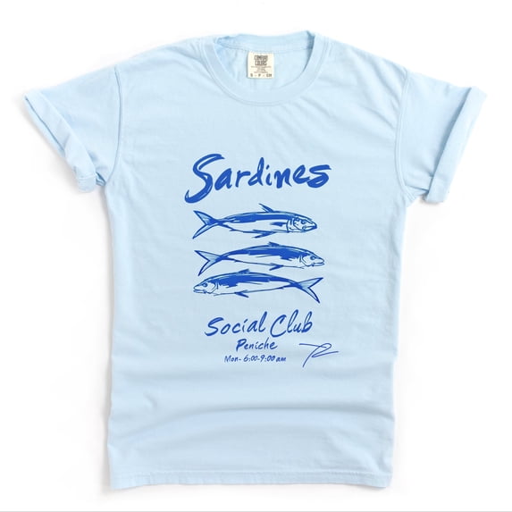 Sardines Social Club - Women's Garment Dyed Graphic T-Shirt