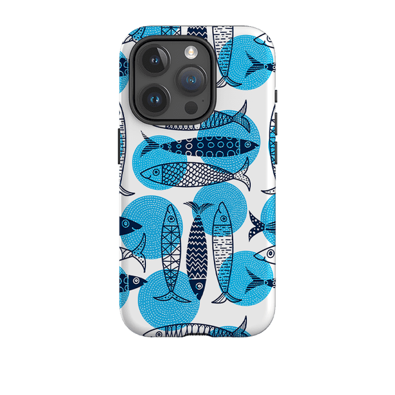 Sardines V Cute Fish Pattern Phone Case for iPhone 16 15 14 13 12 11 Pro Max