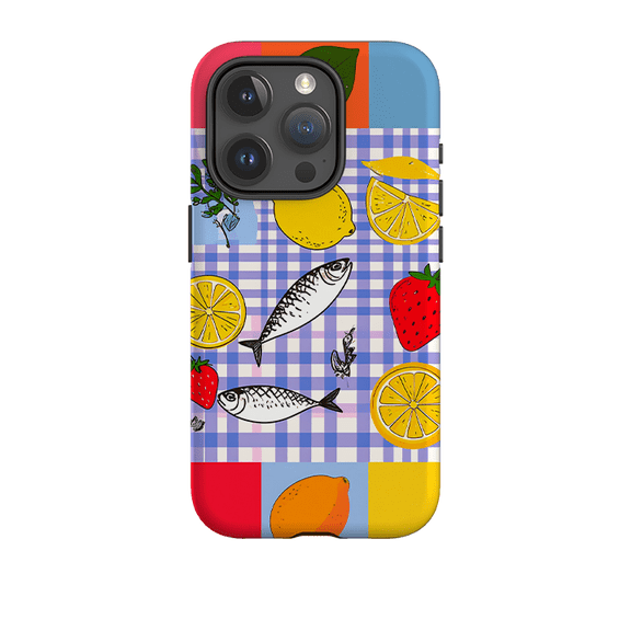 Sardines and Checks Fish Food Phone Case for iPhone 16 15 14 13 12 11 Pro Max