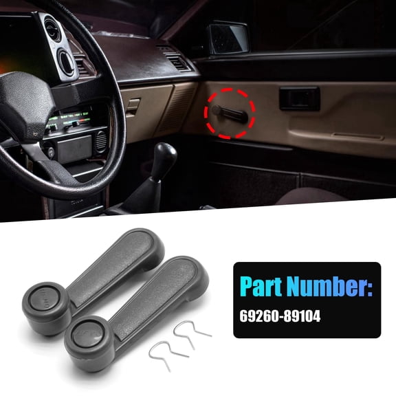 Saree 1 PCS Gray Window Crank Lever Handle for Toyota Tacoma T100 Pickup and Corolla