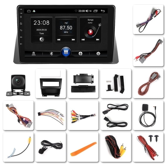Saree Android 13 Car Stereo for Honda Accord 2008-2013 10.1 Inch Touch Screen 2G+64G CarPlay Android Auto Car Radio Bluetooth GPS Navigation HiFi WiFi FM SWC Backup Camera MIC