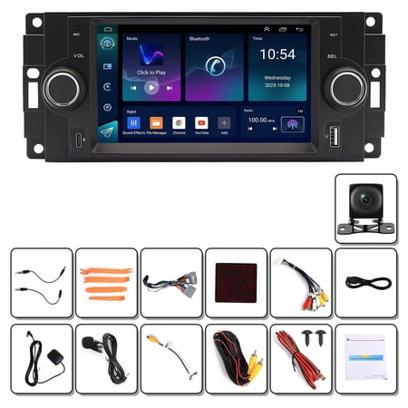 Saree 6.2 Inch Touchscreen 2G+64G Android Car Stereo with CarPlay Android Auto for Chrysler 300 300C 2004-2009 GPS Navigation WiFi Steering Wheel Control