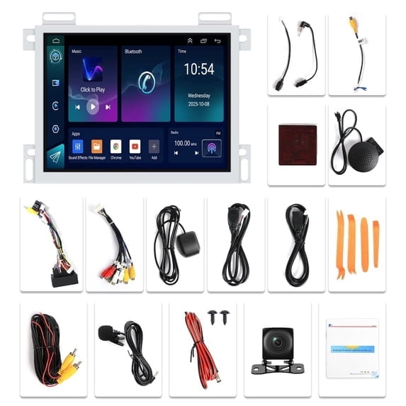 Saree 8.4 Inch Touchscreen 2G+64G Android 15 Car Stereo with Apple CarPlay Android Auto for Jeep Grand Cherokee 2015-2021 WiFi 4G GPS Steering Wheel Control Backup Camera