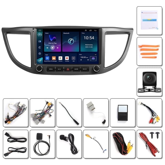 Saree 9 Inch IPS Touchscreen 2G+64G Android 13 Car Stereo with Apple CarPlay Android Auto for Honda CRV 2012-2016 Bluetooth Backup Camera Built-in GPS Navigation