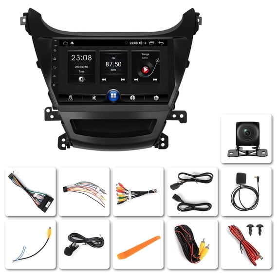 Saree 9 Inch Touchscreen 2G+32G Android Car Stereo with Apple CarPlay Android Auto for Hyundai Elantra 2014-2016 In-Dash Bluetooth WiFi GPS Navigation Backup Camera