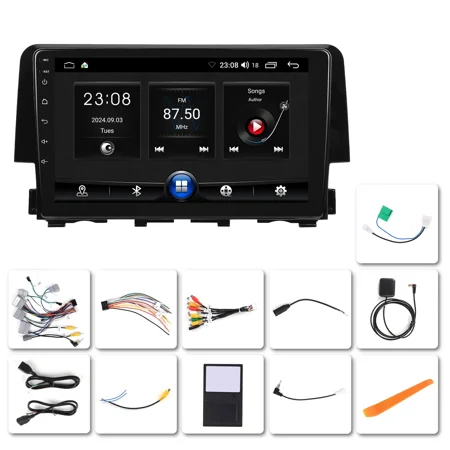 Saree Android 13 Car Stereo for Honda Civic 2016-2020, 4+64G, Wireless CarPlay & Auto, GPS, WiFi, Backup Cam