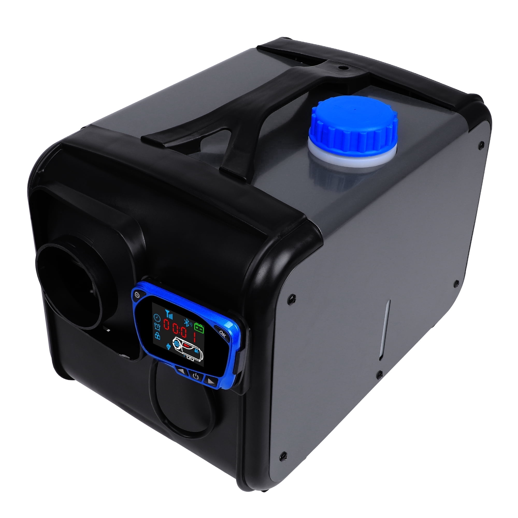 Saree Diesel Heater All in One 5-8KW Portable Parking Heater 12V/24V/110V with LCD Bluetooth App Control Wireless Control Altitude Mode for Car RV Tent Applications