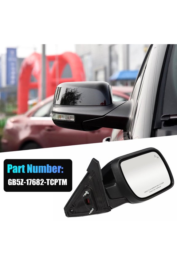 Passenger Side Mirror for Ford Explorer 2016-2019, w/ Blind Spot Monitoring, Heated, Turn Signal, Puddle Lamp