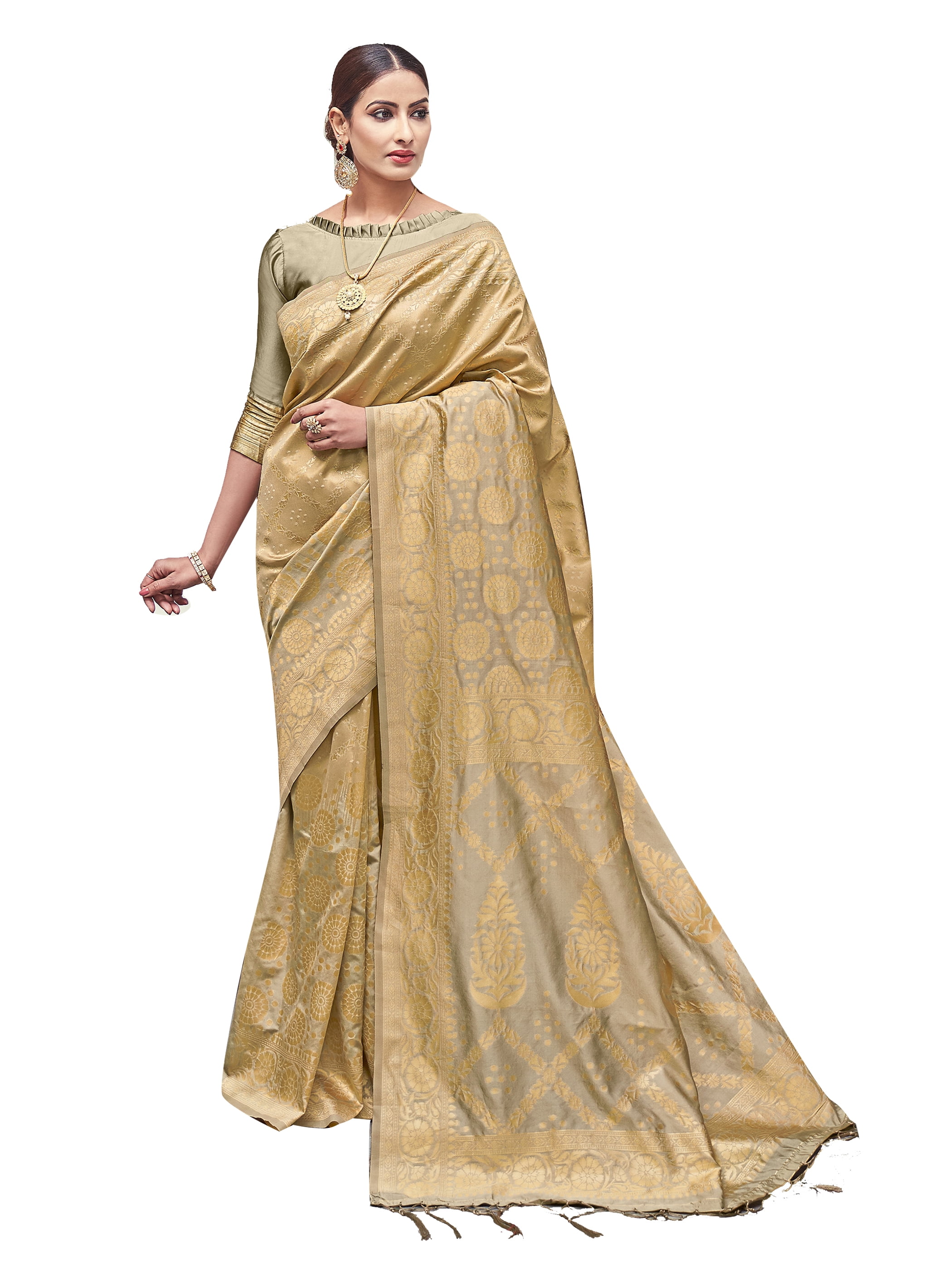 Buy Elina fashionSarees For Women Cotton Silk Printed Saree || Ethnic  Traditional Indian Wedding Gift Sari with Unstitched Blouse Online at  desertcartINDIA