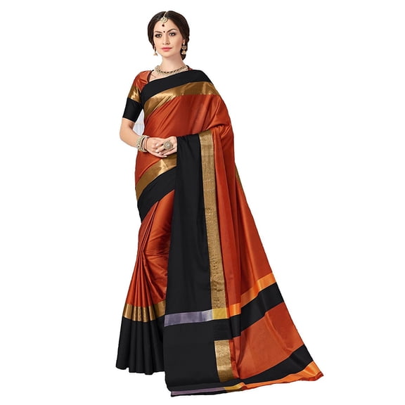 Sarees for Women Cotton Art Silk Woven Indian Wedding Sari, Ethnic Gift Sari