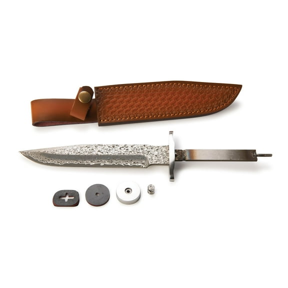 Sarge Honor Damascus Fixed Blade Knife for Hunting and Fishing 12" Unfinished Kit
