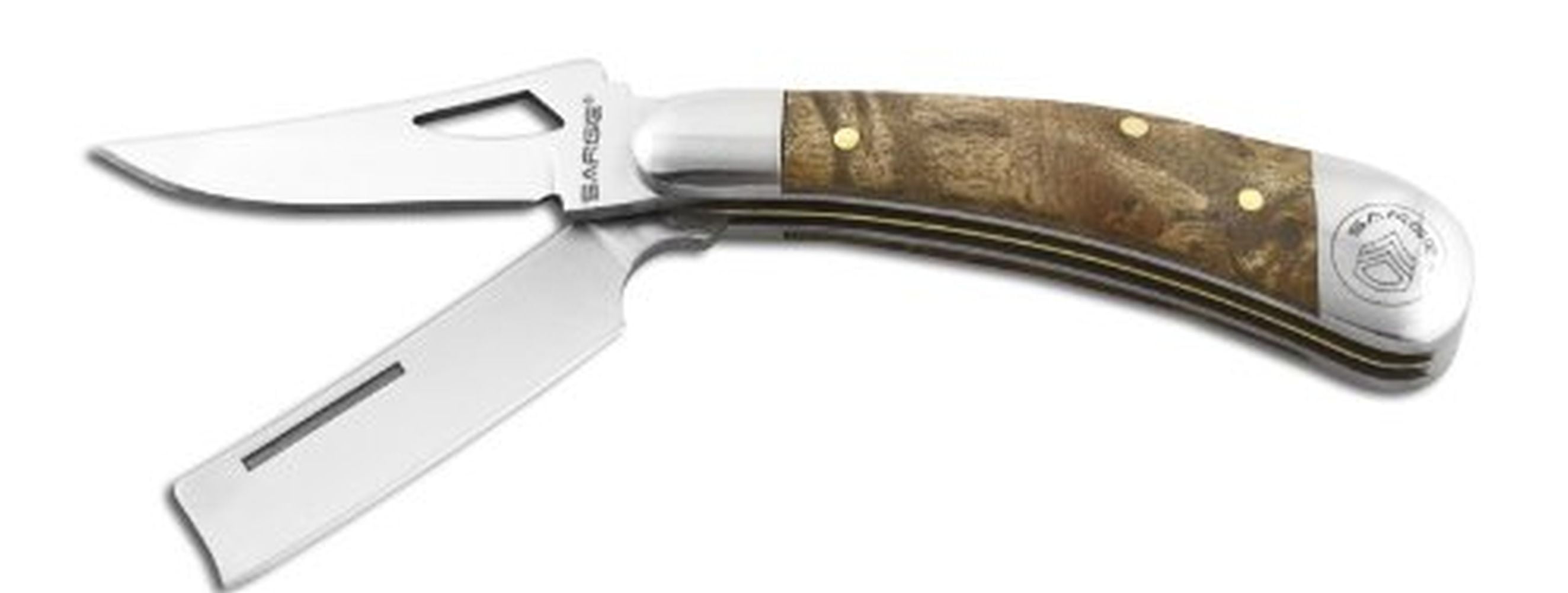 Sarge SK-403 Two Blade Razor Pocket Knife w/SS 1-3/4
