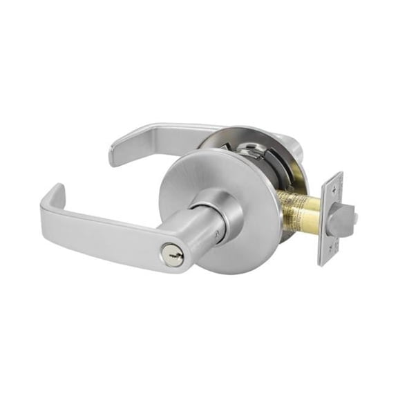 Sargent 2811G05LL26D Entry Office Tubular Bored Lock Grade 1 with L Lever, L Rose with ASA Strike & LA Keyway, Satin Chrome