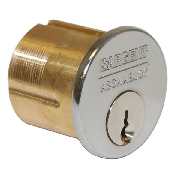 Sargent 4132DRL 1.125 in. Mortise Cylinder with RL Keyway, Satin Stainless Steel