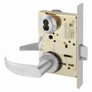 Sargent 608238LNP26D Classroom Security Intruder Double Cylinder Mortise Lock with P Lever & LN Rose, Large Format IC Plastic Disposable Construction Core - Satin Chrome