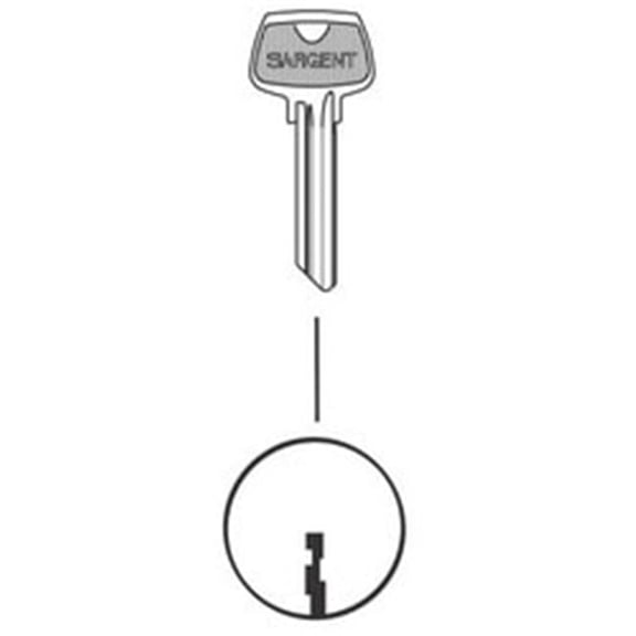 Sargent 6275LF 6 Pin Key Blank with LF Keyway