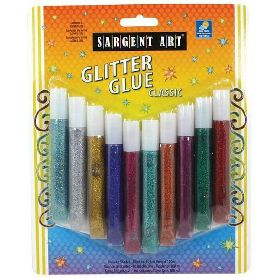 Sargent Art 10 Ml Ea Gltr Glu, PartNo 22-1894, by Sargent Art, Stationery, Penci
