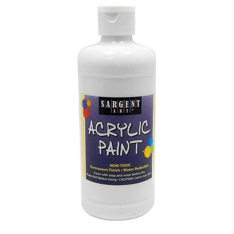 Acrylic Paint, White, 16 Oz, Certified Non Toxic Acrylic Art Paint