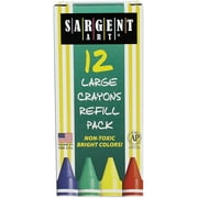 Sargent Art 22-0785 12-Count Box Large Crayon Refill, Black