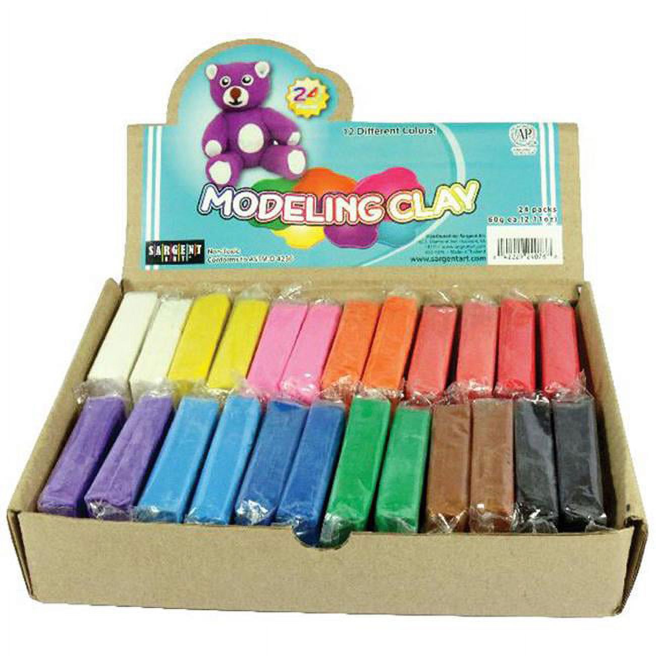 Cole Rd Modeling Clay Sargent Art Non-Hardening Modeling Clay - Assorted Colors, Set of 24 ...
