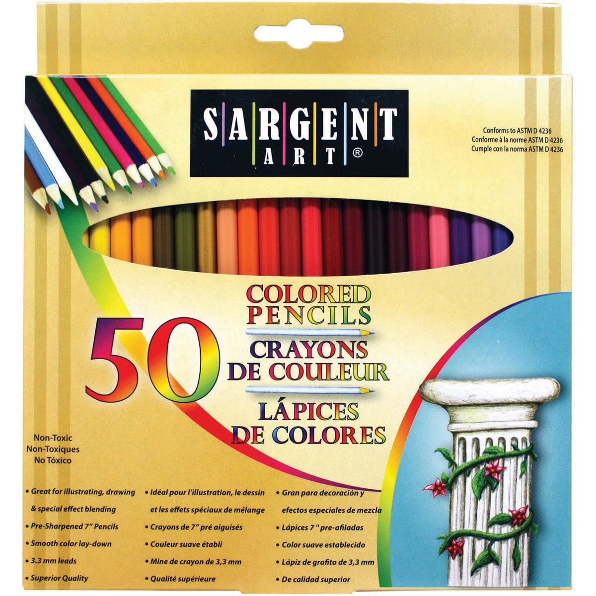 Sargent Art Colored Pencil Assortment, 8 Colors, 144 Count : Target