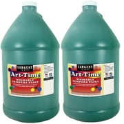 Sargent Art Art-Time Washable Tempera Paint, Green, Gallon, Pack of 2