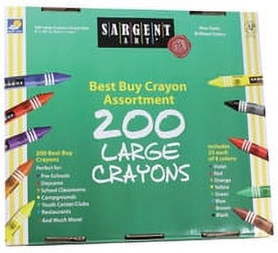 Sargent Art® Best-Buy Crayon Asst, Lg Size, 200 ct