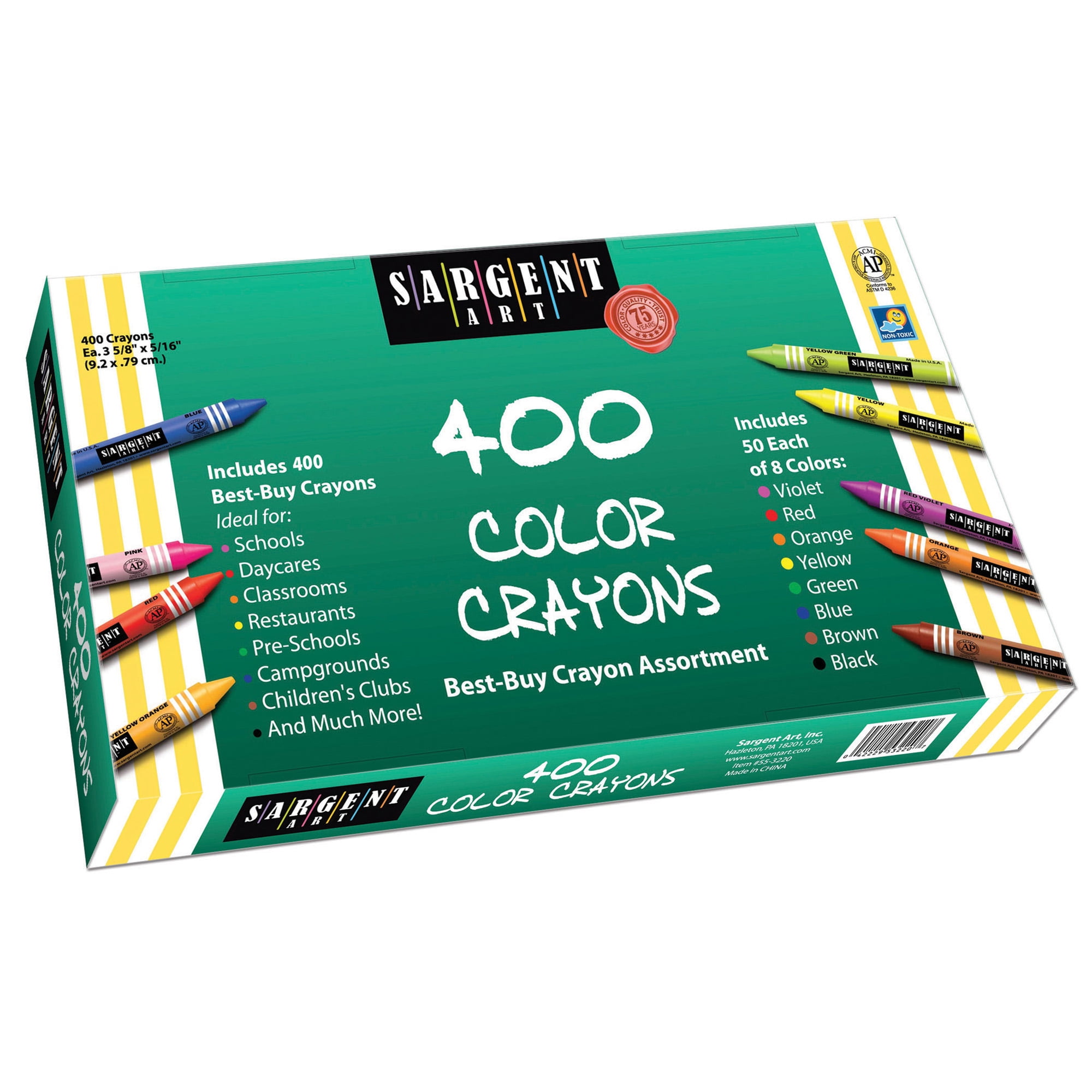 Crayola Crayon Classpack, Large Crayons, 400ct, Bulk Crayons for