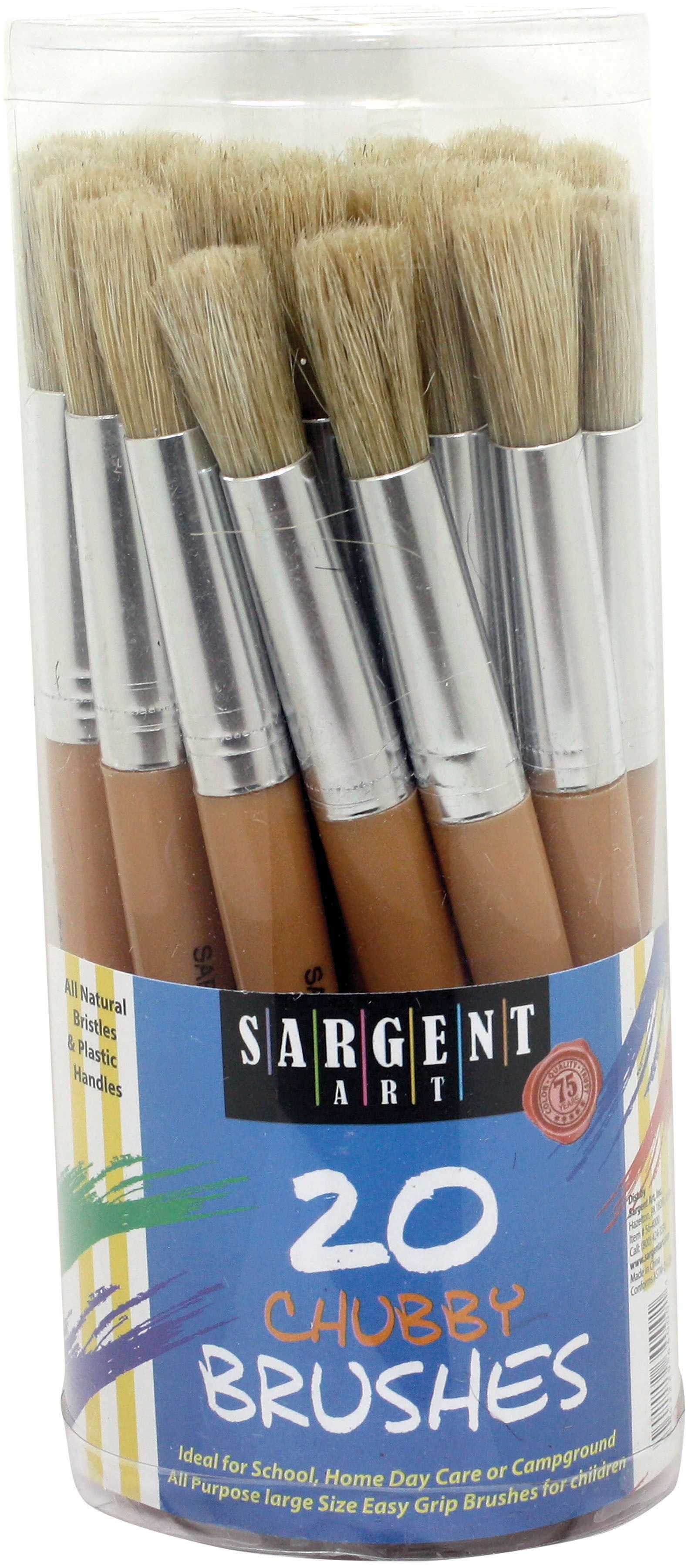 Sargent Art® Chubby Brush Canister, 20 Count