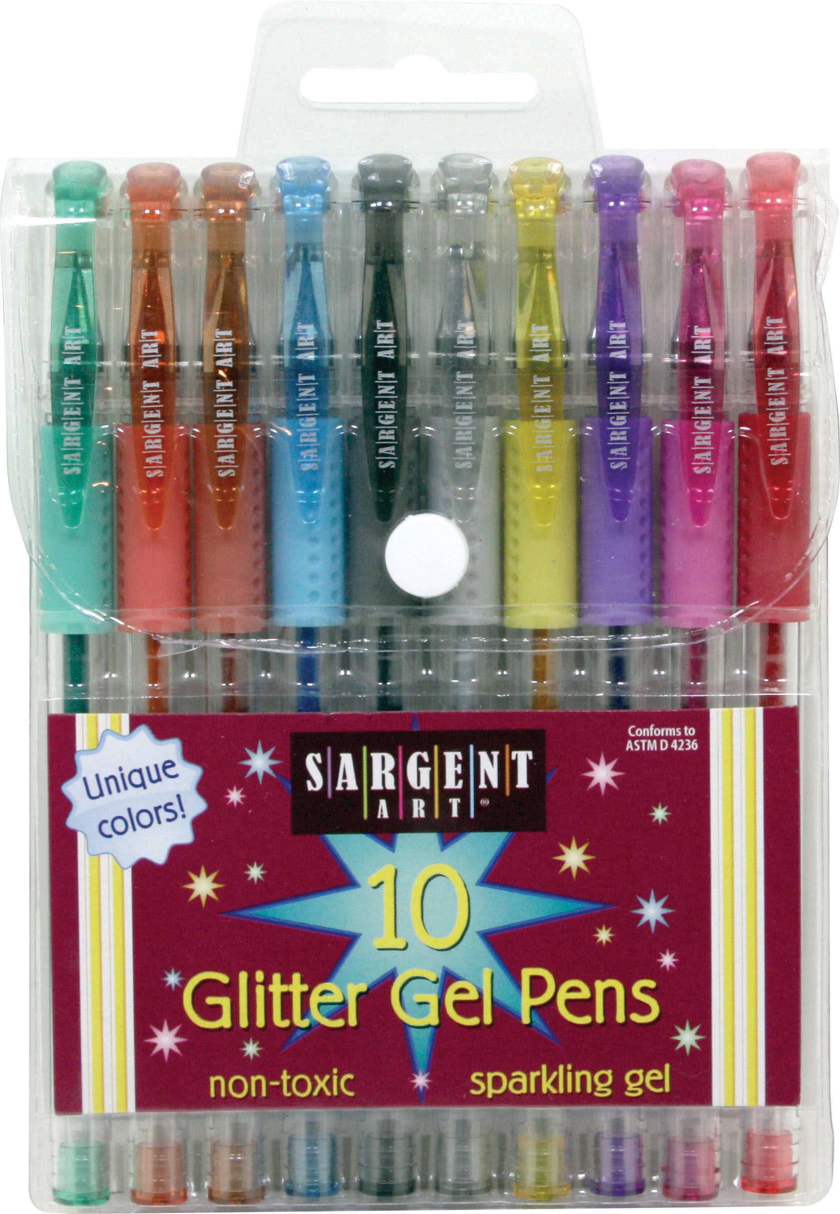 Sargent Art Glitter Gel Pens, 10-Count (22-1501) - image 1 of 2