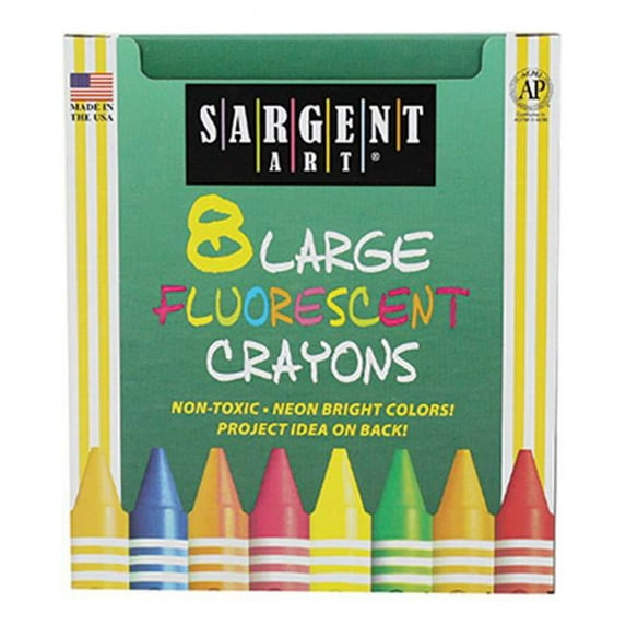 Sargent Art Large Fluorescent Crayons - Set of 8
