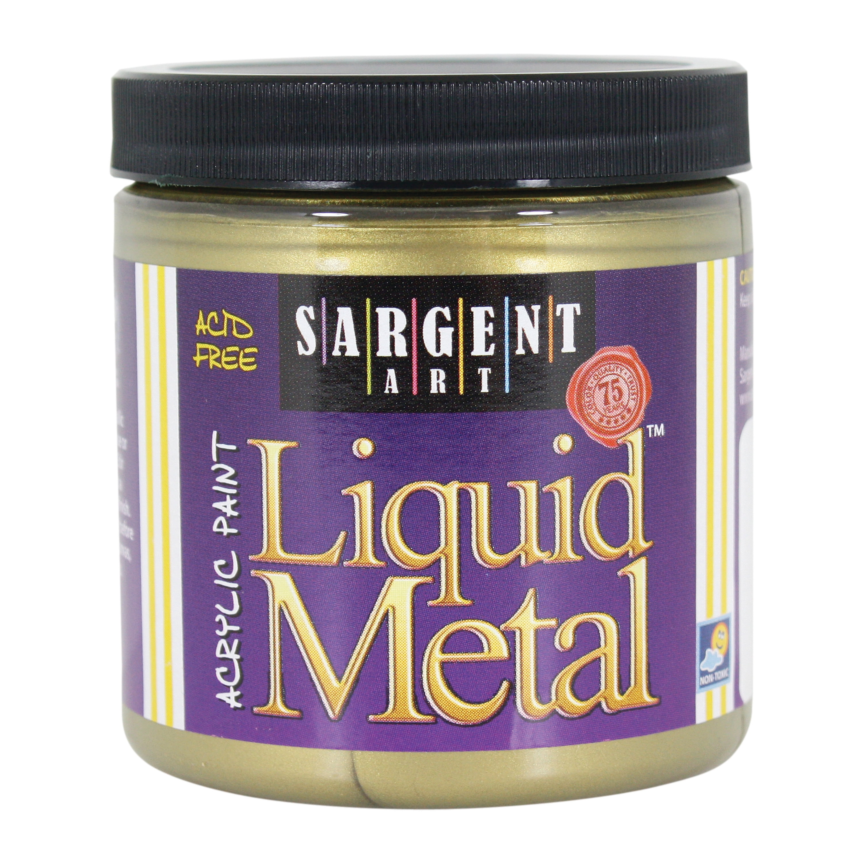 Sargent Art Liquid Metals Acrylic Paint, 8 oz., Antique Gold