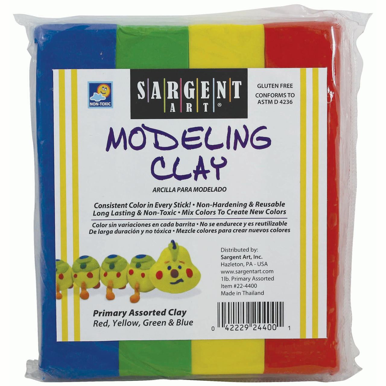 Sargent Art® Modeling Clay, Primary Colors, Pack of 12 packs