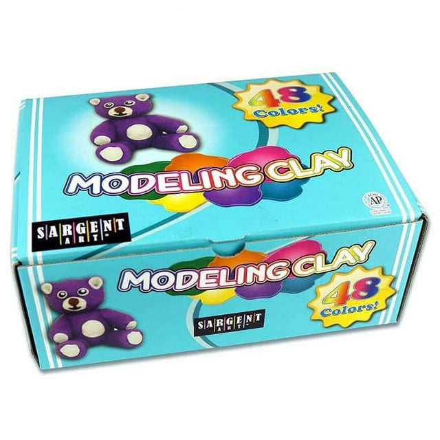 Sargent Art Non-Hardening Modeling Clay - Assorted Colors, Set of 48