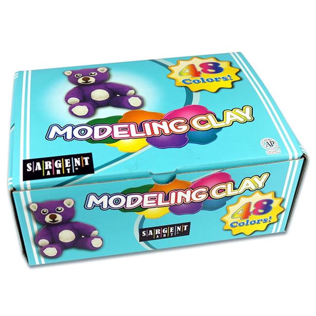 Sargent Art NonHardening Modeling Clay Assorted Colors, Set of 48