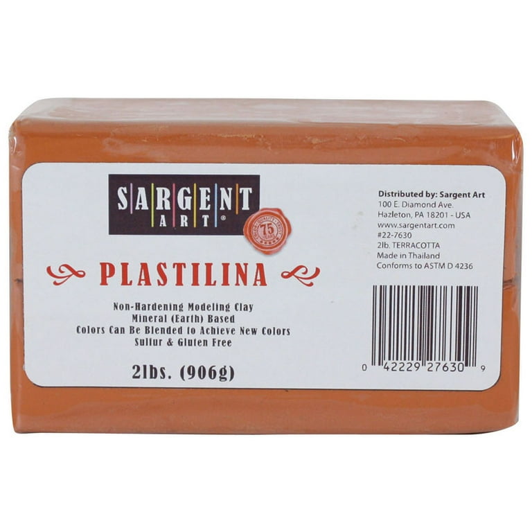 Sargent Art Plastilina Modeling Clay 2 Pound Terracotta