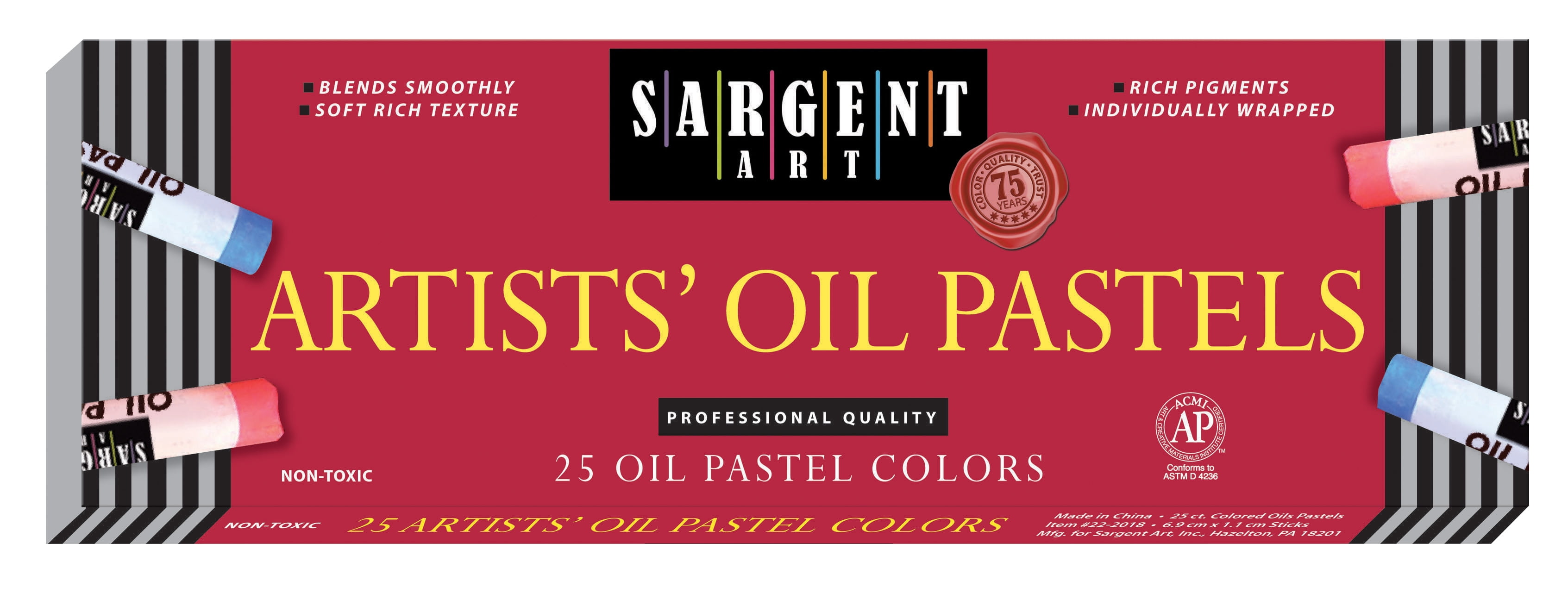 Sargent Art Artist Chalk Pastel Set 12 Count (Pack of 24) Total