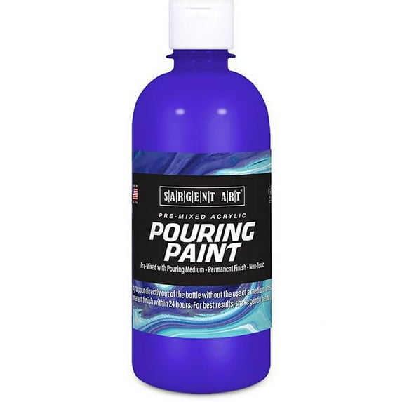 Sargent Art Pre-Mixed Acrylic Pouring Paint - Ultramarine Blue, 16 oz, Bottle