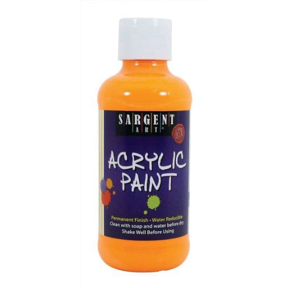 Sargent Art Acrylic Paint - Neon Yellow Orange, 8 oz