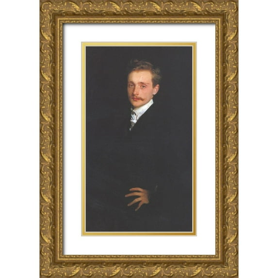 Sargent, John Singer 10x14 Gold Ornate Wood Framed with Double Matting Museum Art Print Titled - W Graham Robertson 1894