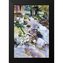 Sargent, John Singer 11x14 Black Modern Framed Museum Art Print Titled - Rushing Brook
