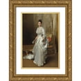 thumbnail image 1 of Sargent, John Singer 11x14 Gold Ornate Wood Framed with Double Matting Museum Art Print Titled - Margaret Stuyvesant Rutherfurd White (Mrs. Henry White), 1883, 1 of 4