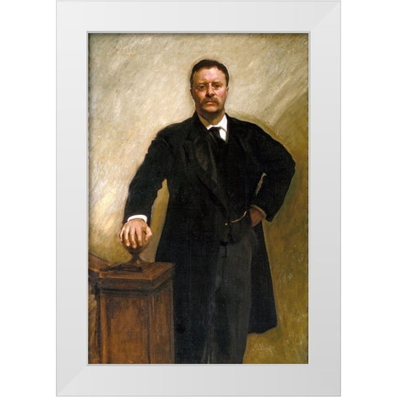 Sargent, John Singer 11x14 White Modern Wood Framed Museum Art Print Titled - Theodore Roosevelt
