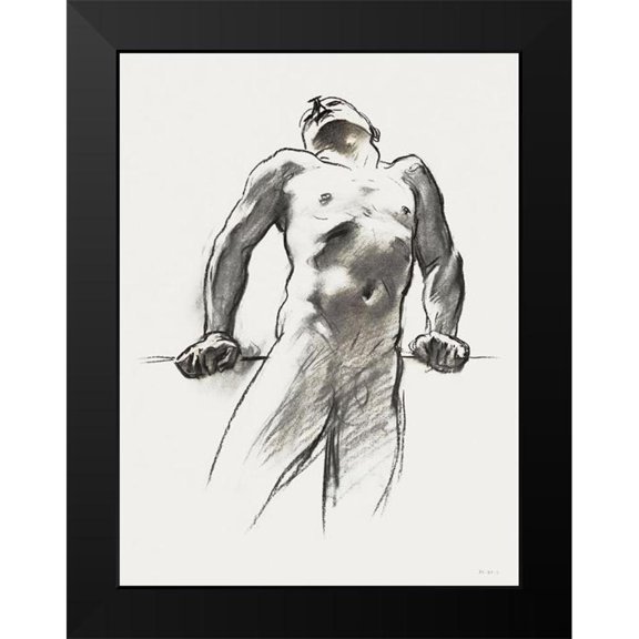 Sargent, John Singer 12x14 Black Modern Framed Museum Art Print Titled - Man Standing-Head Thrown Back